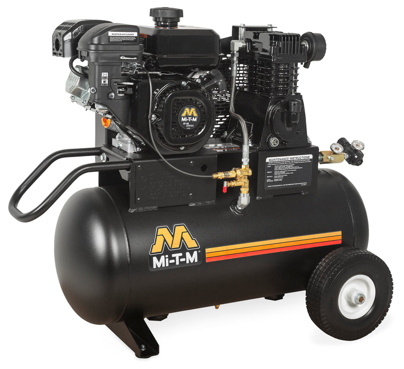 20 Gallon Single Stage Gas Air Compressor | Mi-T-M
