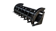 Glacier Extreme rake and brush grapple in black, clam-shell closed, showing the heavy tine bank