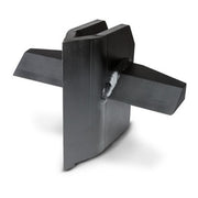 Four-way splitting wedge accessory for the Glacier log splitter, studio view of the cross-shaped wedge