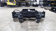 Glacier soil conditioner, straight-on view across the frame with a gauge wheel at each end