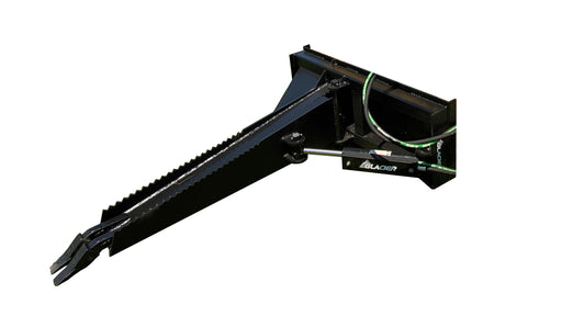Glacier Extreme Stump Shark, studio view of the serrated tooth arm, cylinder, and quick-attach frame