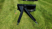 Glacier Extreme Stump Shark resting on grass, showing both serrated teeth open and the mounting frame