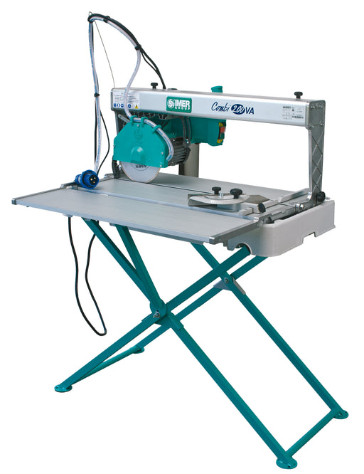 IMER Combicut 200VA overhead rail tile saw with side table and water pump