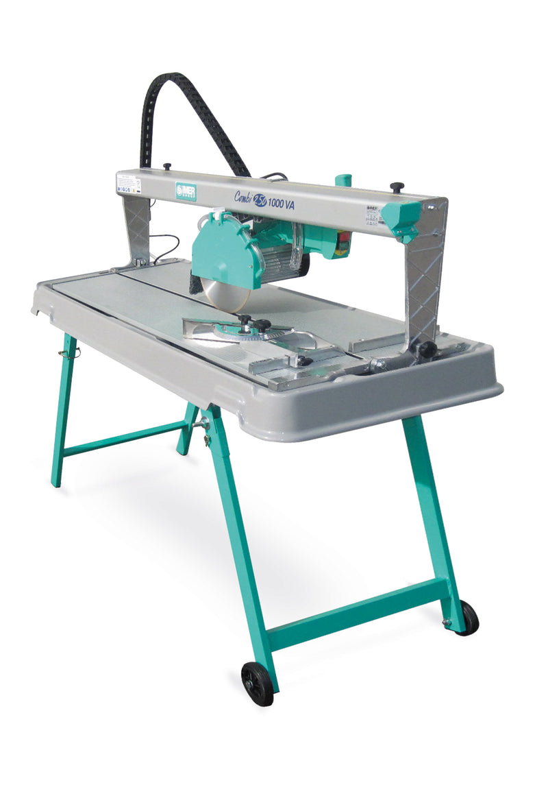 IMER Combicut 250/1000VA overhead rail tile saw with laser guide and side table
