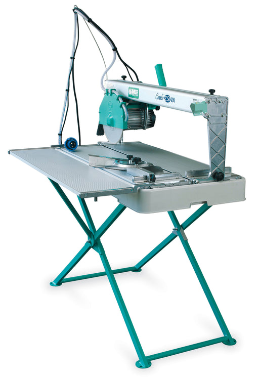 IMER Combicut 250VA overhead rail tile saw with side table and water pump