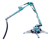 IMER Gerris 800 crawler concrete placing boom, boom extended over a slab pour