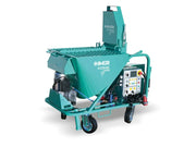 IMER Koine Dual continuous mortar pump, front three-quarter view with the control panel