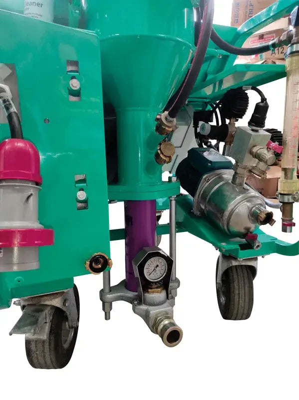 IMER Koine Dual continuous mortar pump, rotor and stator removed from the pump