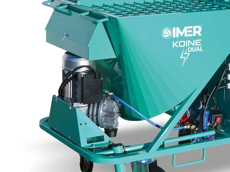 IMER Koine Dual continuous mortar pump, onboard compressor detail