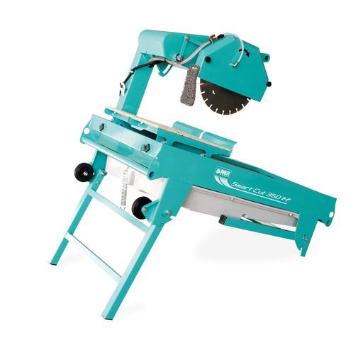 IMER Masonry 350 brick and block saw with folding stand and cutting tray