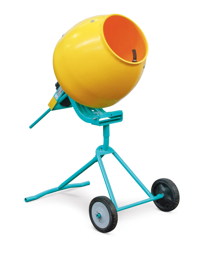 IMER Minuteman II electric mixer on tripod stand, poly drum