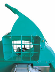IMER Mix 120 vertical shaft mixer, discharge outlet detail