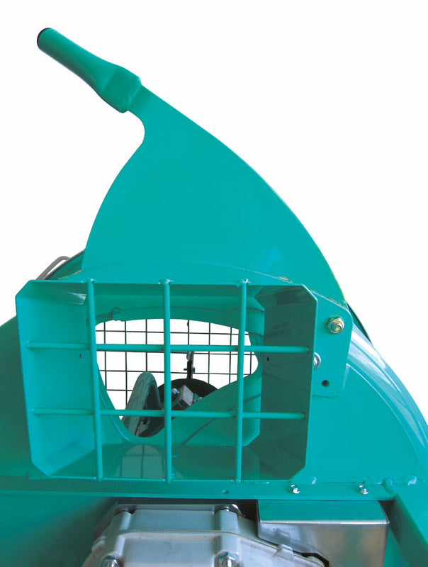 IMER Mix 120 vertical shaft mixer, discharge outlet detail
