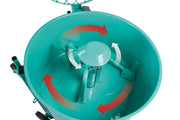 IMER Mix 120 vertical shaft mixer, drum rotation in operation