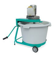 IMER Mix-All 60 portable paddle mixer, closed for transport, side view