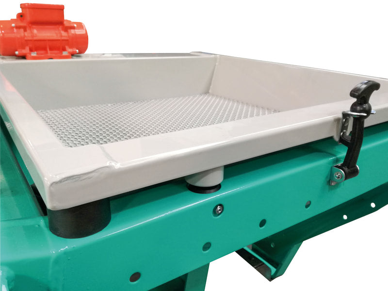 IMER Step-Up 120 towable mortar and grout pump, material grate with vibrator over the hopper