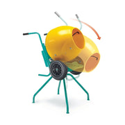 IMER Wheelman II electric mixer, shown on the optional 355 degree swivel stand