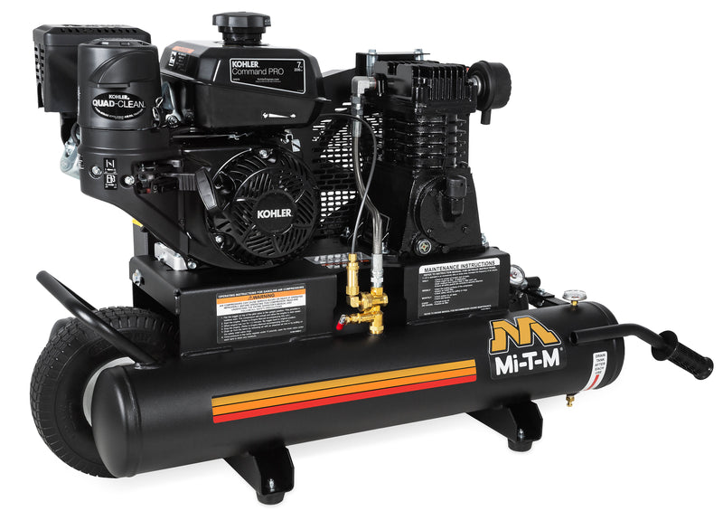 Mi-T-M 8 Gallon Single Stage Gas Air Compressor, Rehlko engine