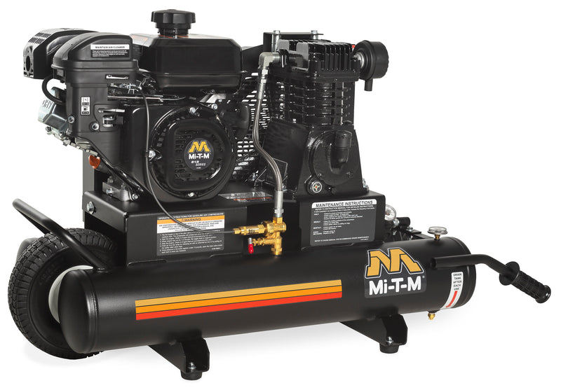 Mi-T-M 8 Gallon Single Stage Gas Air Compressor, Mi-T-M engine