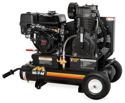 Mi-T-M 8 Gallon Two Stage Gas Air Compressor, Honda Electric Start engine