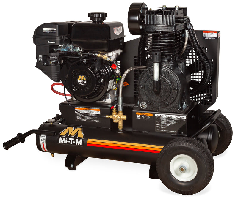 Mi-T-M 8 Gallon Two Stage Gas Air Compressor, Mi-T-M engine