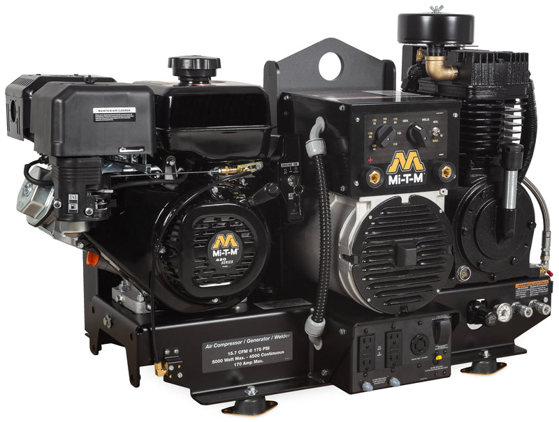 Mi-T-M AGW Series Air Compressor Generator Welder Combo, Mi-T-M engine, Base-Mount