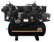 Mi-T-M M-Series 120 Gallon Two Stage Electric Duplex Air Compressor, 15.0 HP, 200V 3-Phase