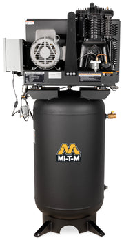 Mi-T-M M-Series 80-120 Gallon Two Stage Electric Simplex Air Compressor, Vertical, 7.5 HP, 230V 1-Phase