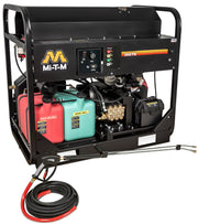 Mi-T-M HS-3506-1MGH gasoline hot water pressure washer, skid frame with a Honda engine and a panel-mounted gauge