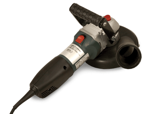 3432 handheld right-angle polisher with top grip handle, red slider switch and black convertible dust shroud
