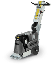 6280 Commander walk-behind scraper with twin handlebars, motor and a flat front blade plate
