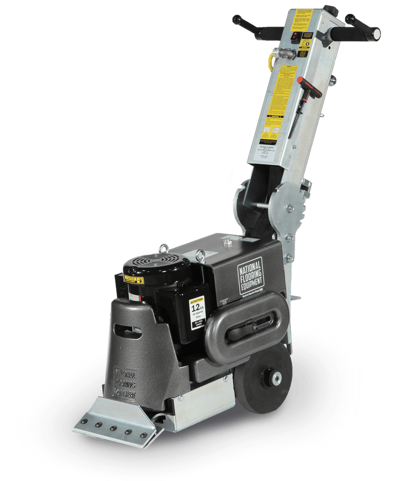 6280 Commander walk-behind scraper with twin handlebars, motor and a flat front blade plate