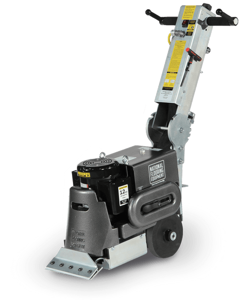 6280 Commander walk-behind scraper with twin handlebars, motor and a flat front blade plate