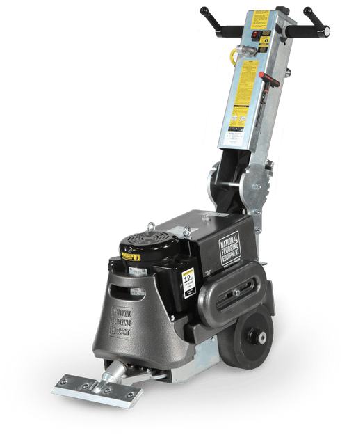 6280HD Gladiator walk-behind scraper with twin handlebars and an angled shank attachment at the front