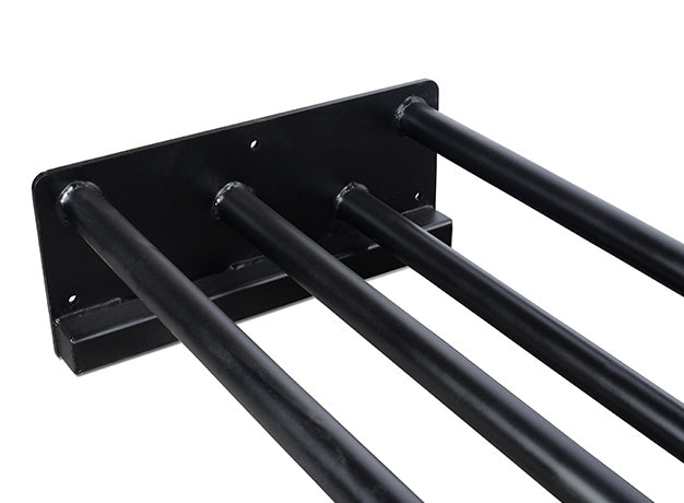 End plate detail showing the tubes set on a 15 degree slope for drainage