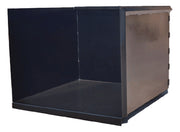 Star Industries trash hopper seen from the front with the open face and the floor