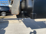 Fork through the hopper pocket with the retaining chain fitted