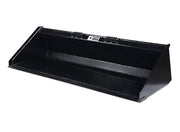 Star Industries heavy duty low profile skid steer bucket, angled studio view with a plain cutting edge