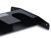 Close-up of one rammer cradle and the bolting flange used to join stands
