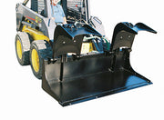 Grapple bucket on a New Holland skid steer with the arms opened wide above the bucket floor