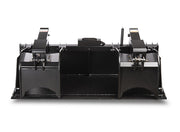 Grapple bucket studio view from the side with both arms folded down and the end plates in profile