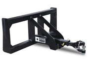 Star Industries trailer spotter, open steel frame with the receiver tube and a combo hitch adapter carrying a ball and pintle