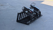 Storm HD root and brush grapple, three-quarter view showing the arms raised over the tines