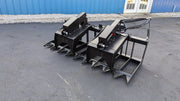 Storm HD root and brush grapple, rear three-quarter view of the mount frame and the cylinder housings