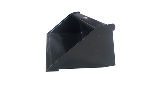Storm mini bucket in black, angled view showing the compact shell and cutting edge