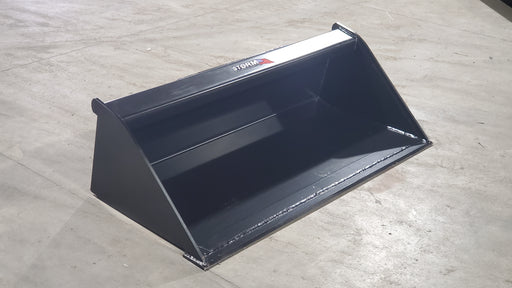 Storm mini bucket on a shop floor, angled view into the shell interior