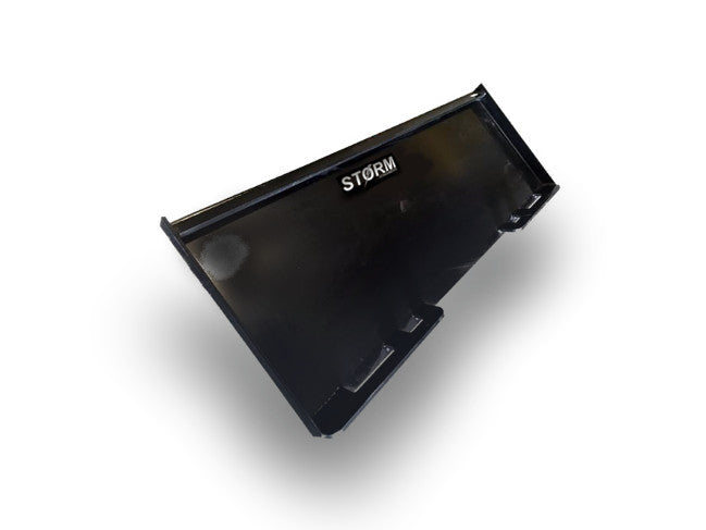 Storm blank mounting plate, studio view of the flat quick-attach plate with the top lip and lower lugs