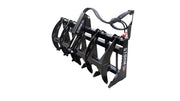 Storm single-cylinder 60-inch rake and brush grapple in black, showing the serrated tines and single top cylinder