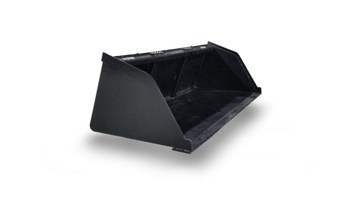 Storm snow, mulch, and litter bucket in black, angled view showing the deep high-capacity shell