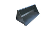 Storm tractor bucket in black, angled view into the shell interior